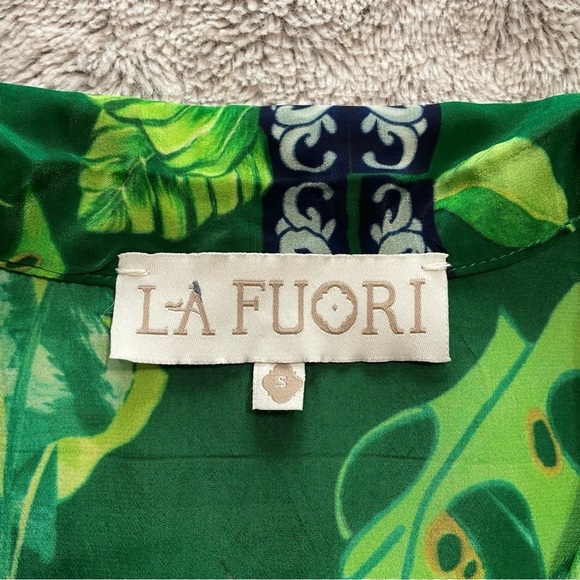 NWT La Fuori Bela Fuori Tropical 100% Silk Top - Picture 3 of 13